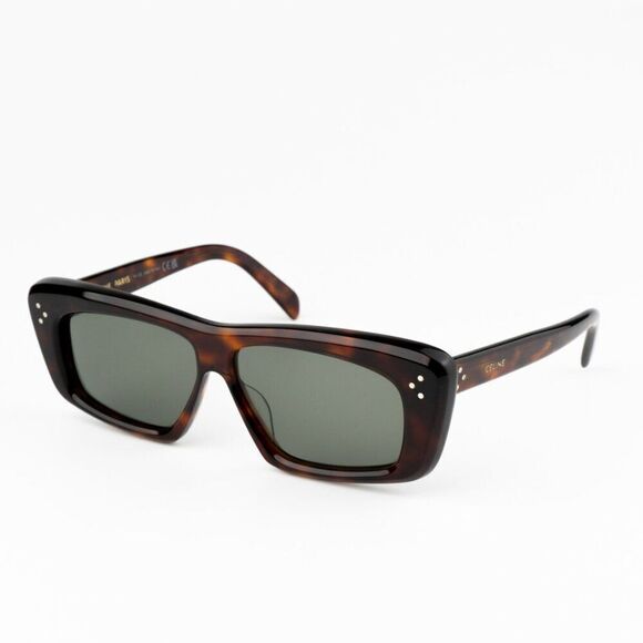 NEW Celine CL40259I 52N Havana Green Rectangle Unisex Sunglasses CL 40259I main image 7